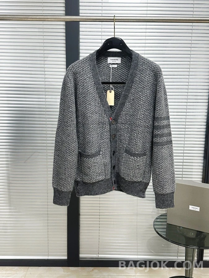 톰브라운 톰브라운 텍스처 니트 가디건 상세 이미지