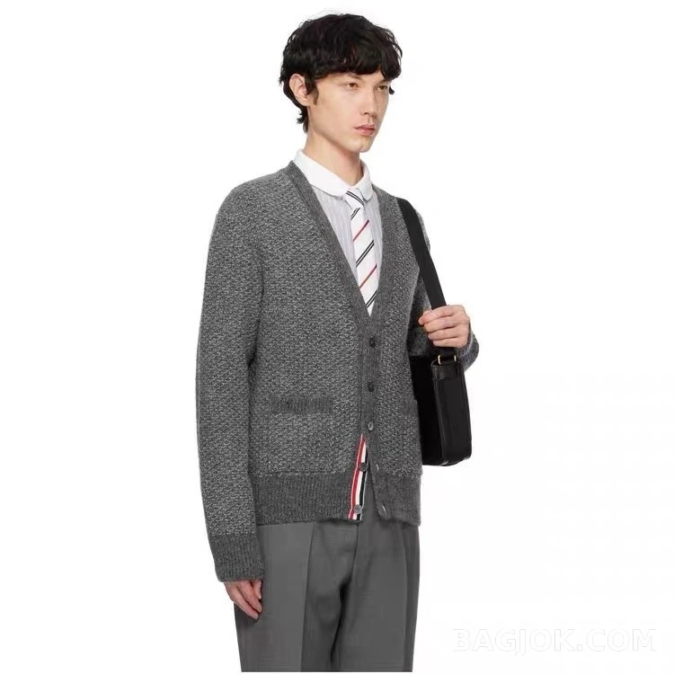 톰브라운 톰브라운 텍스처 니트 가디건 상세 이미지