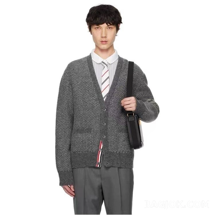 톰브라운 톰브라운 텍스처 니트 가디건 상세 이미지