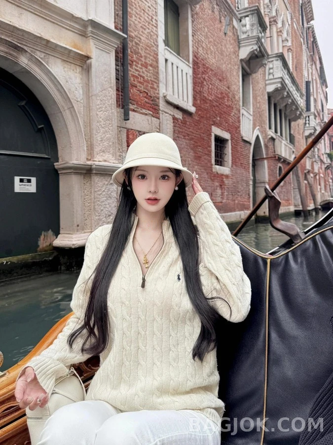 폴로 랄프 로렌 폴로 랄프 로렌 케이블 니트 쿼터집 니트 상세 이미지