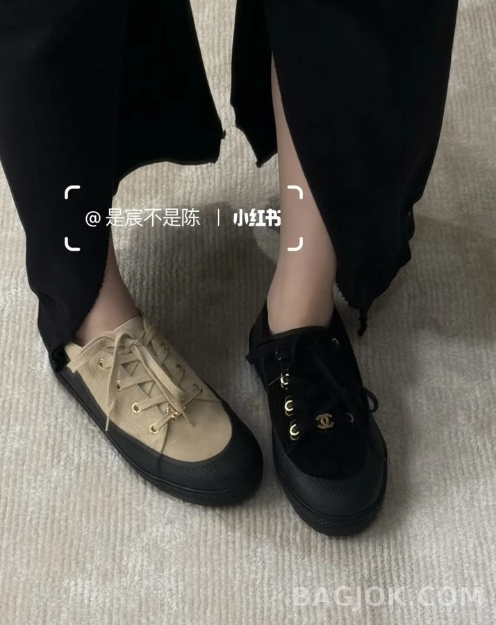 샤넬 샤넬 배색 스웨이드 스니커즈 상세 이미지