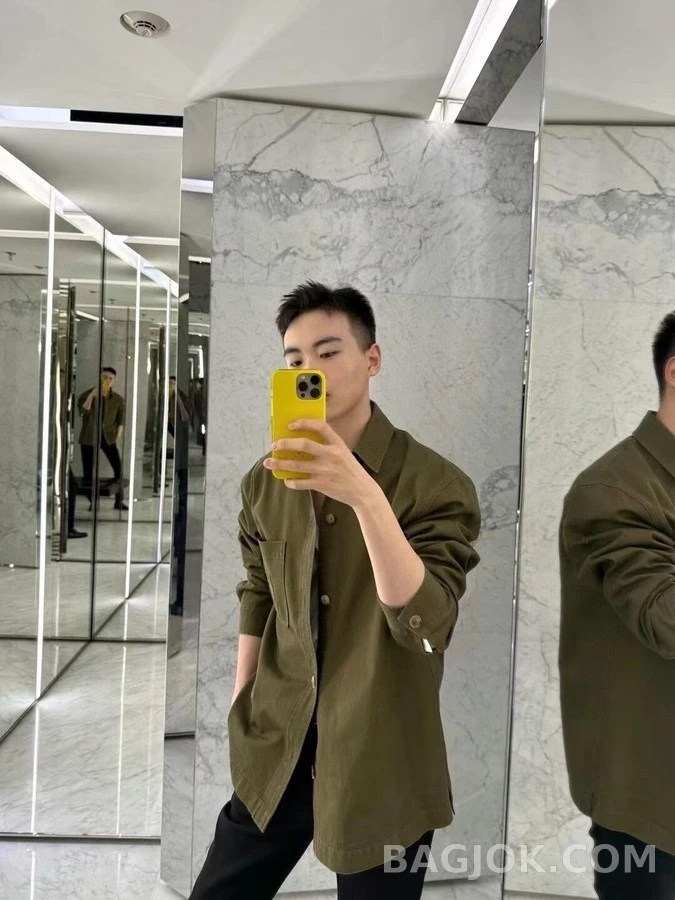 생로랑 세인트로랑 로고 자수 셔츠 상세 이미지