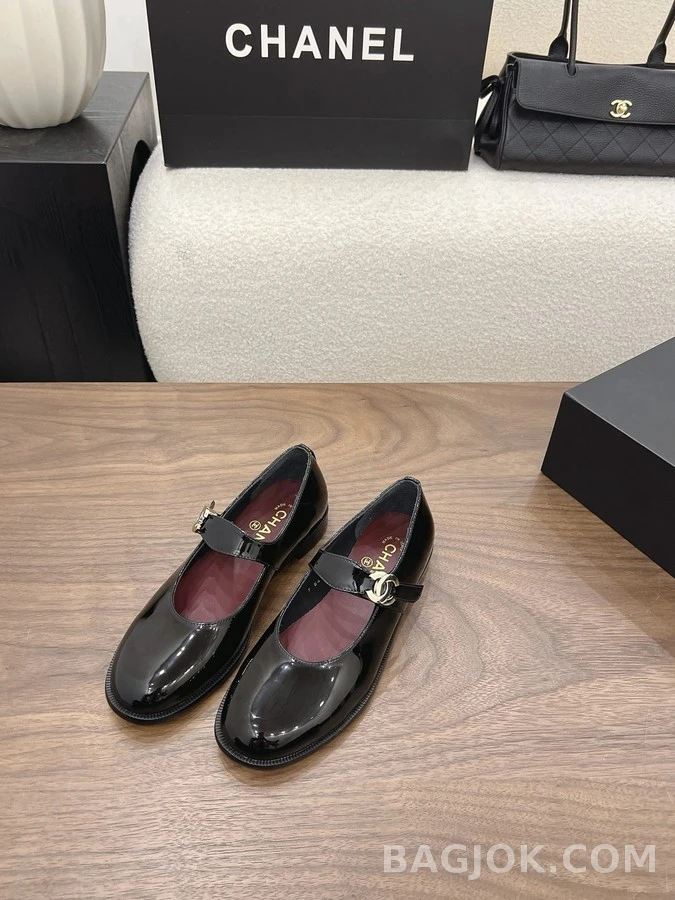 샤넬 샤넬 페이턴트 메리제인 플랫 상세 이미지
