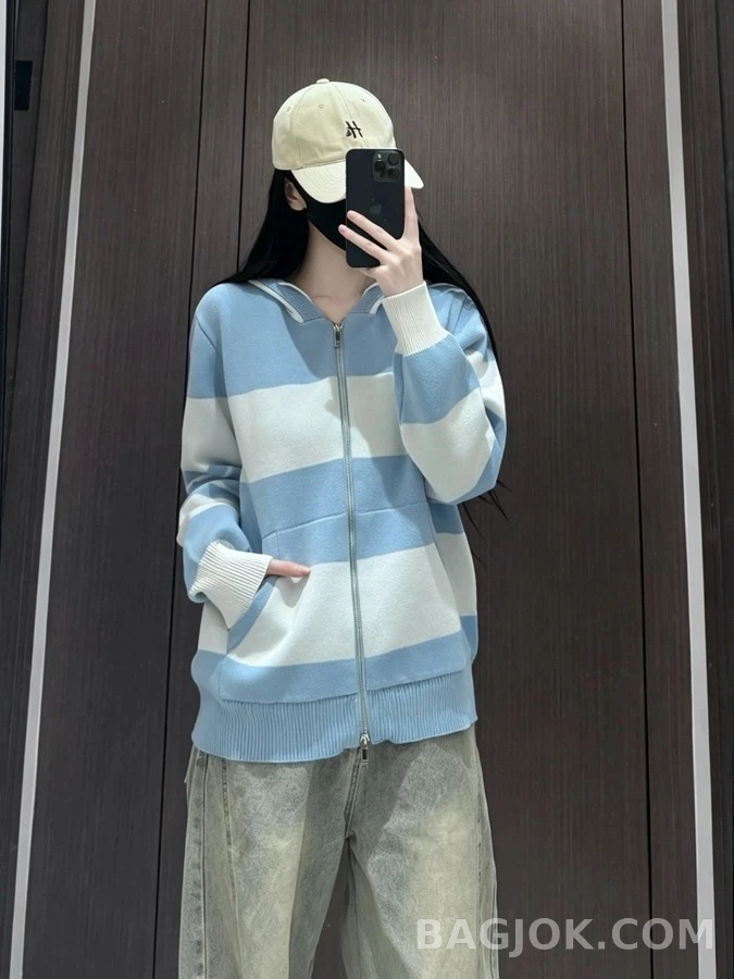 톰브라운 톰브라운 스트라이프 강아지 후드 집업 상세 이미지
