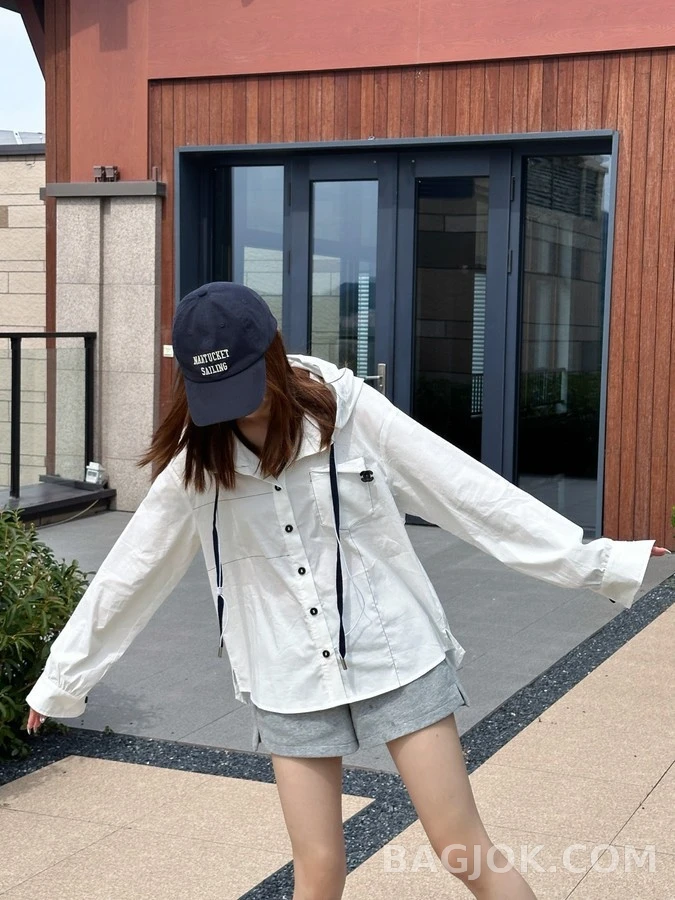 샤넬 샤넬 드로스트링 후드 셔츠 상세 이미지