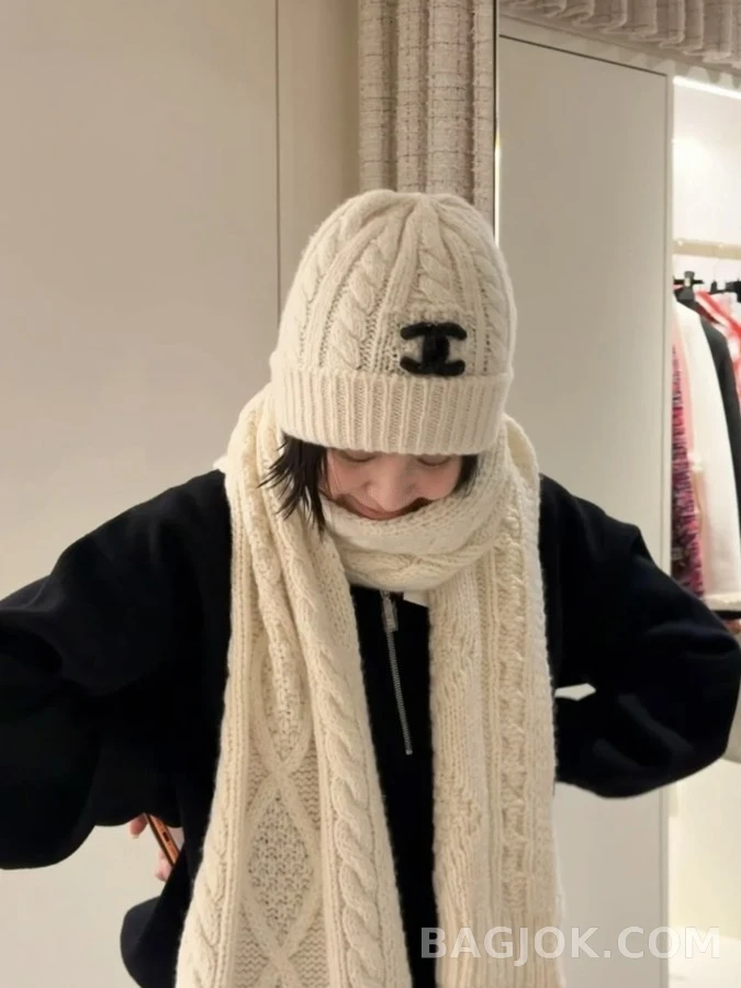 샤넬 샤넬 로고 캐시미어 비니 상세 이미지