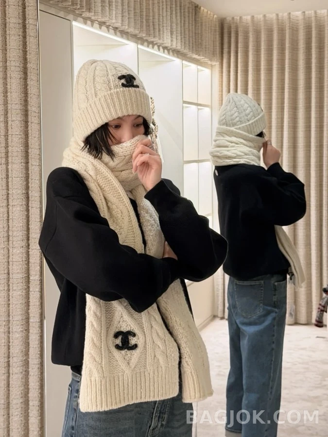 샤넬 샤넬 로고 캐시미어 비니 상세 이미지