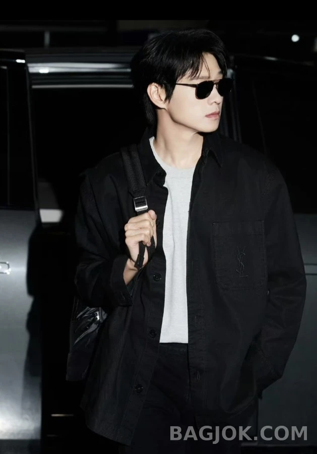 생로랑 세인트로랑 로고 자수 셔츠 상세 이미지