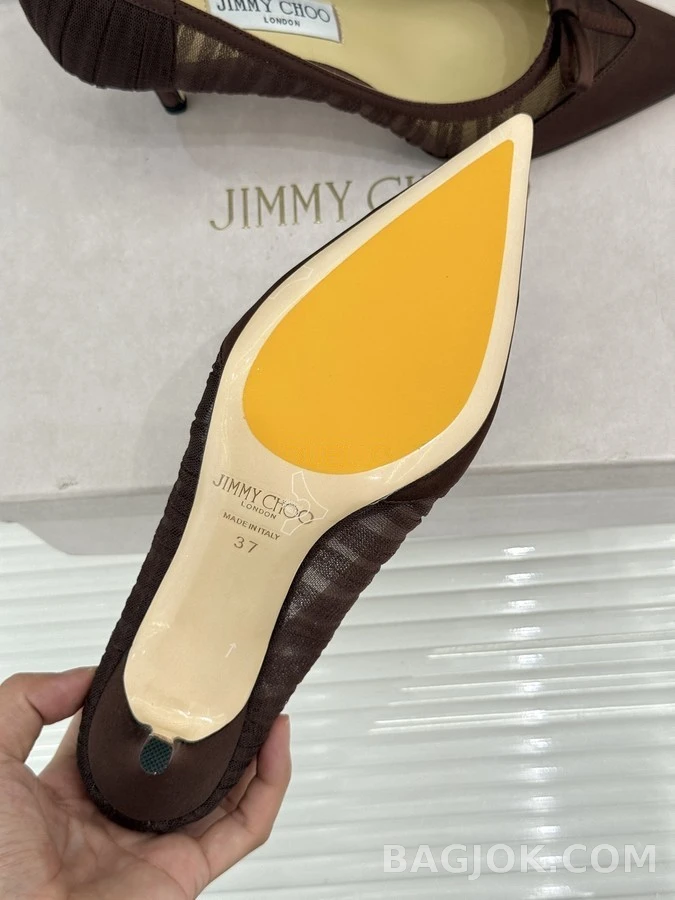 지미추 지미추 메쉬 보우 펌프스 상세 이미지