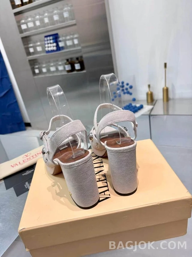 발렌티노 발렌티노 스터드 스웨이드 플랫폼 샌들 상세 이미지