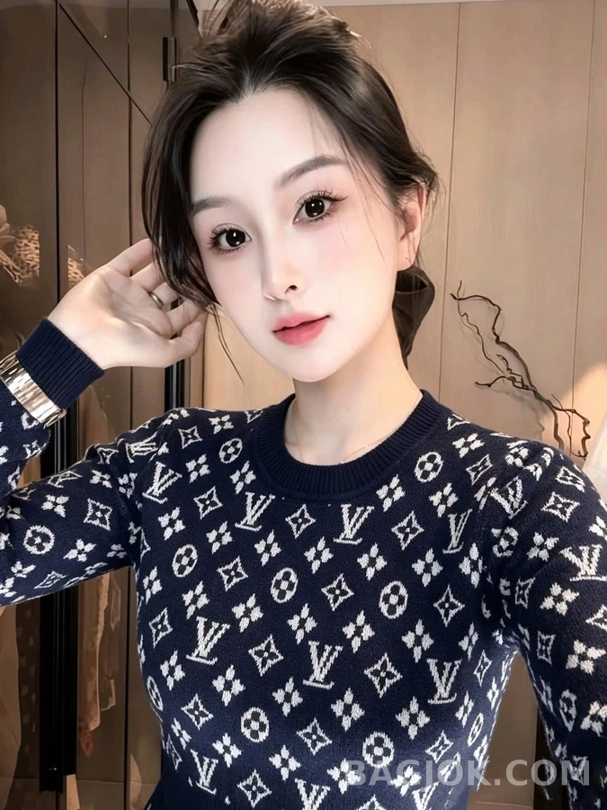 루이비통 루이비통 모노그램 자카드 긴팔 티셔츠 상세 이미지