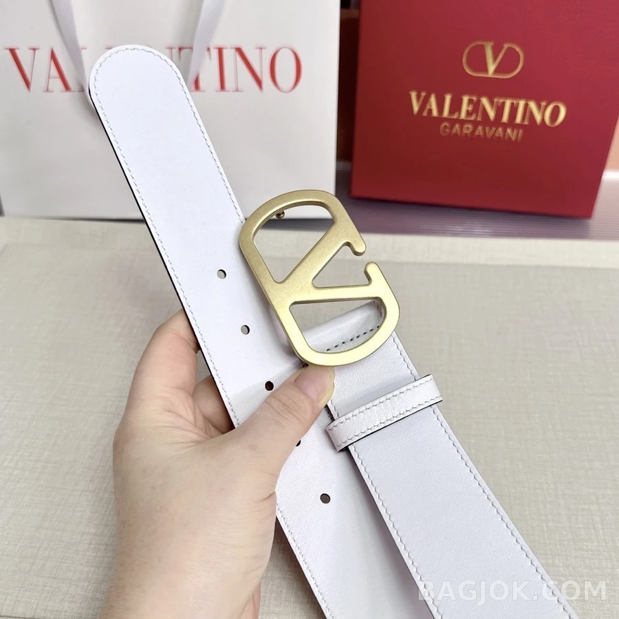 발렌티노 발렌티노 V 로고 레더 벨트 상세 이미지