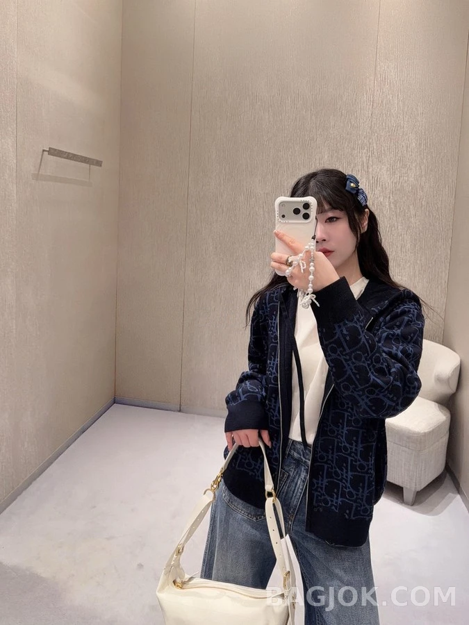 디올 디올 오블리크 패턴 후드 집업 상세 이미지