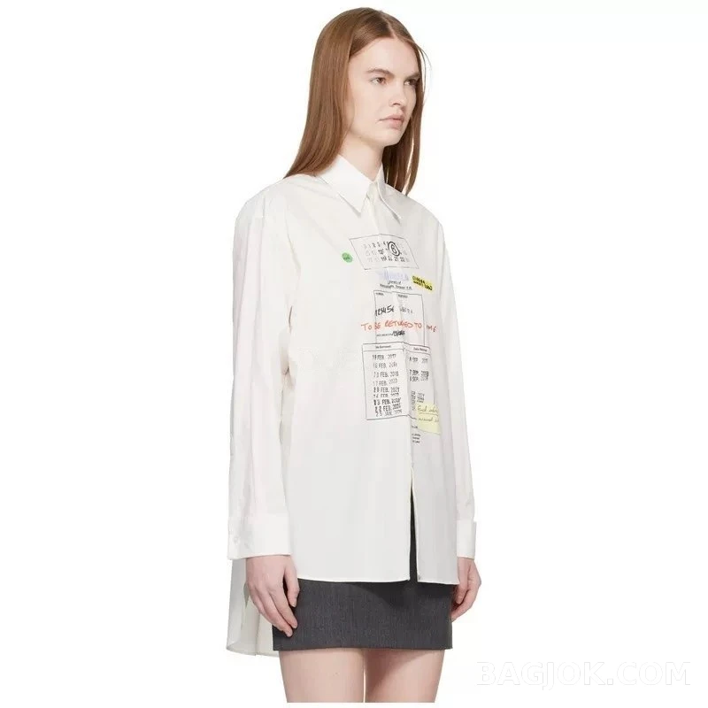 메종 마르지엘라 메종마르지엘라 그래픽 프린트 긴팔 셔츠 상세 이미지