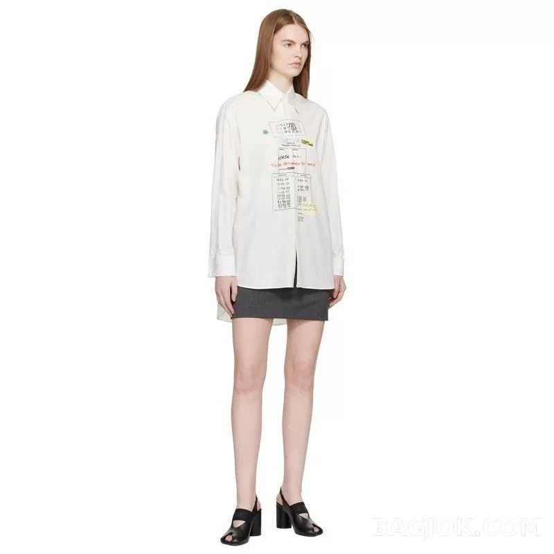 메종 마르지엘라 메종마르지엘라 그래픽 프린트 긴팔 셔츠 상세 이미지