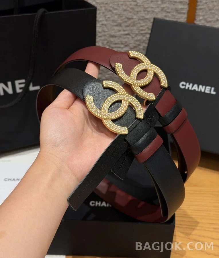 샤넬 샤넬 진주 로고 벨트 상세 이미지