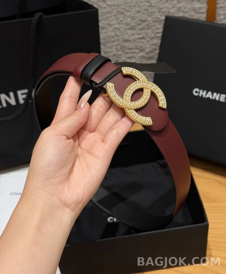 샤넬 샤넬 진주 로고 벨트 상세 이미지