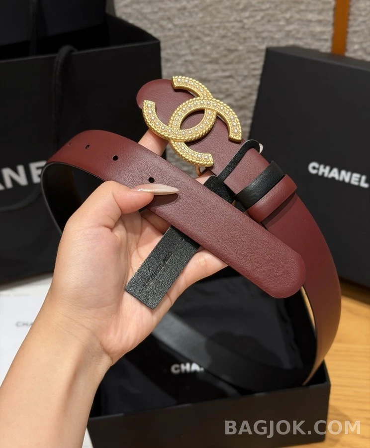 샤넬 샤넬 진주 로고 벨트 상세 이미지