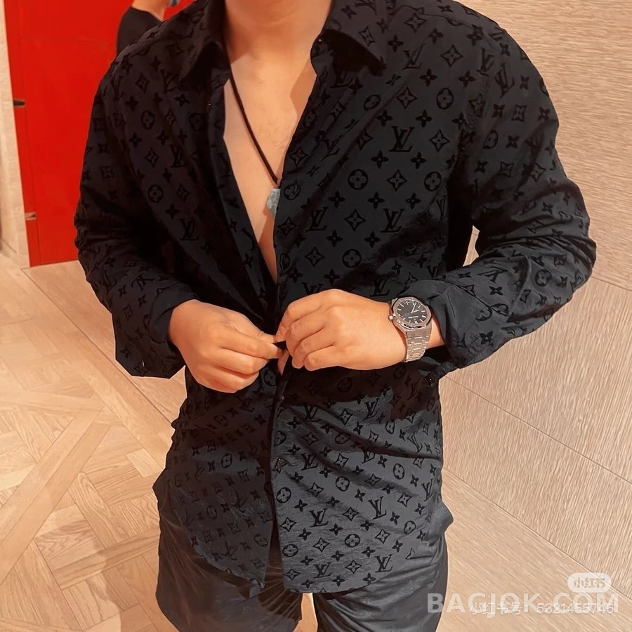 루이비통 루이비통 모노그램 플록 셔츠 상세 이미지