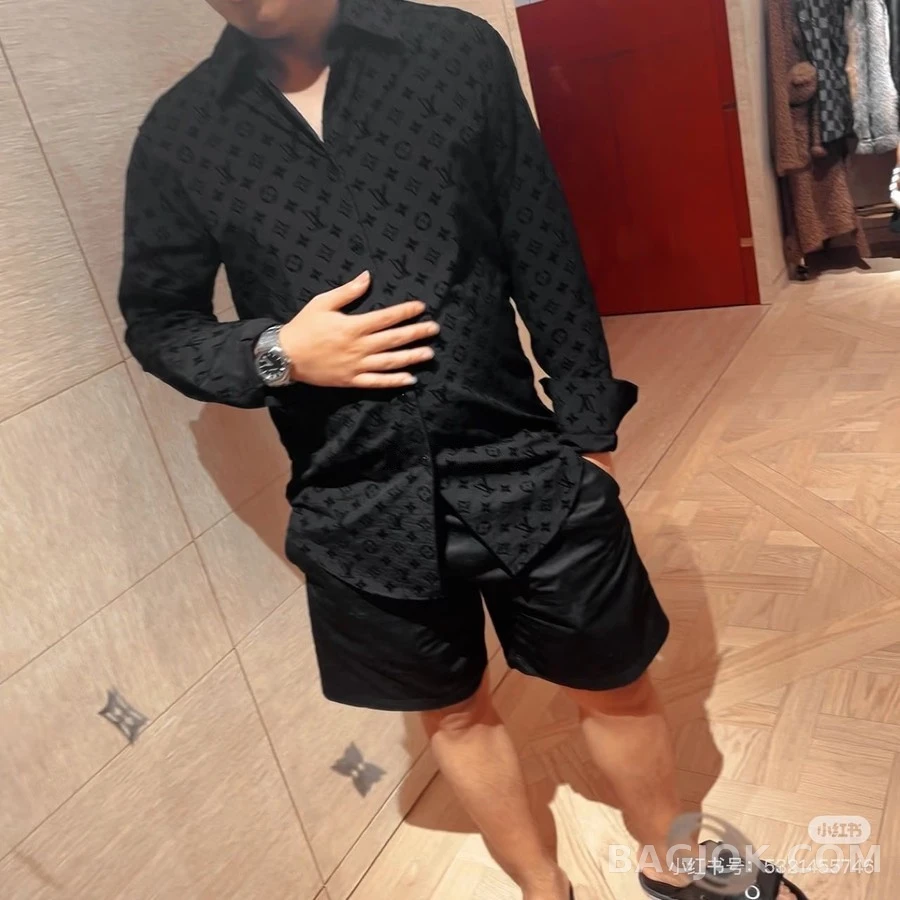 루이비통 루이비통 모노그램 플록 셔츠 상세 이미지