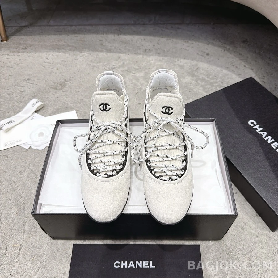 샤넬 샤넬 배색 스웨이드 스니커즈 상세 이미지