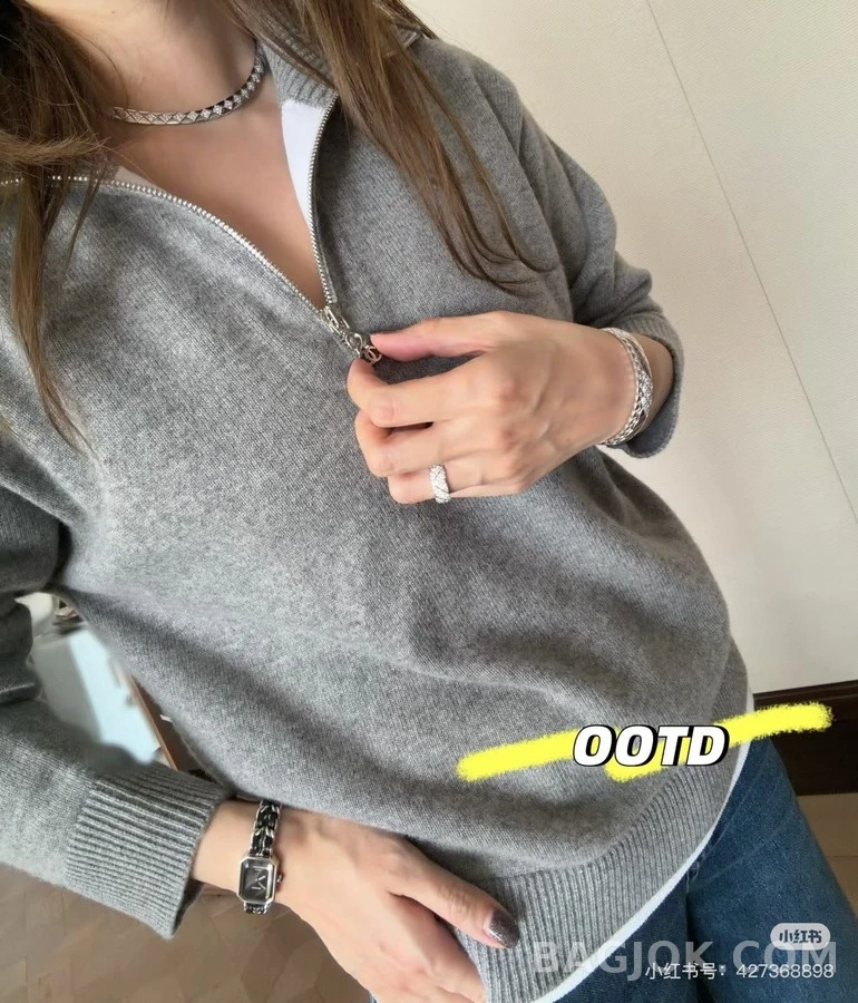 샤넬 샤넬 하프 집업 니트 상세 이미지