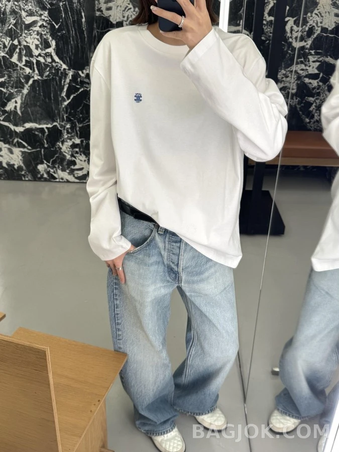 셀린느 셀린느 트리옹프 로고 긴팔 티셔츠 상세 이미지