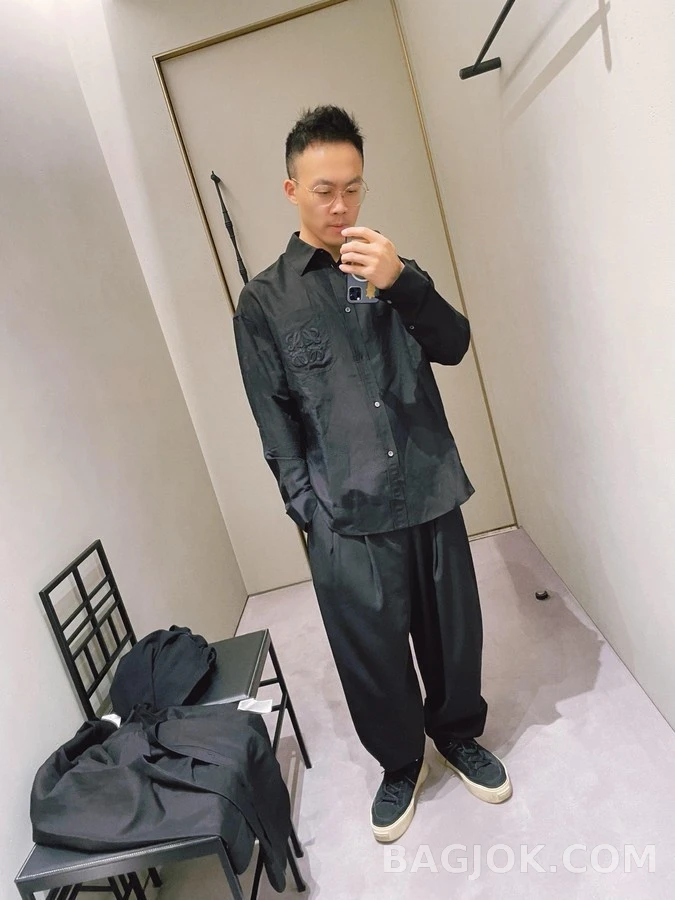로에베 로에베 아나그램 자수 긴팔 셔츠 상세 이미지