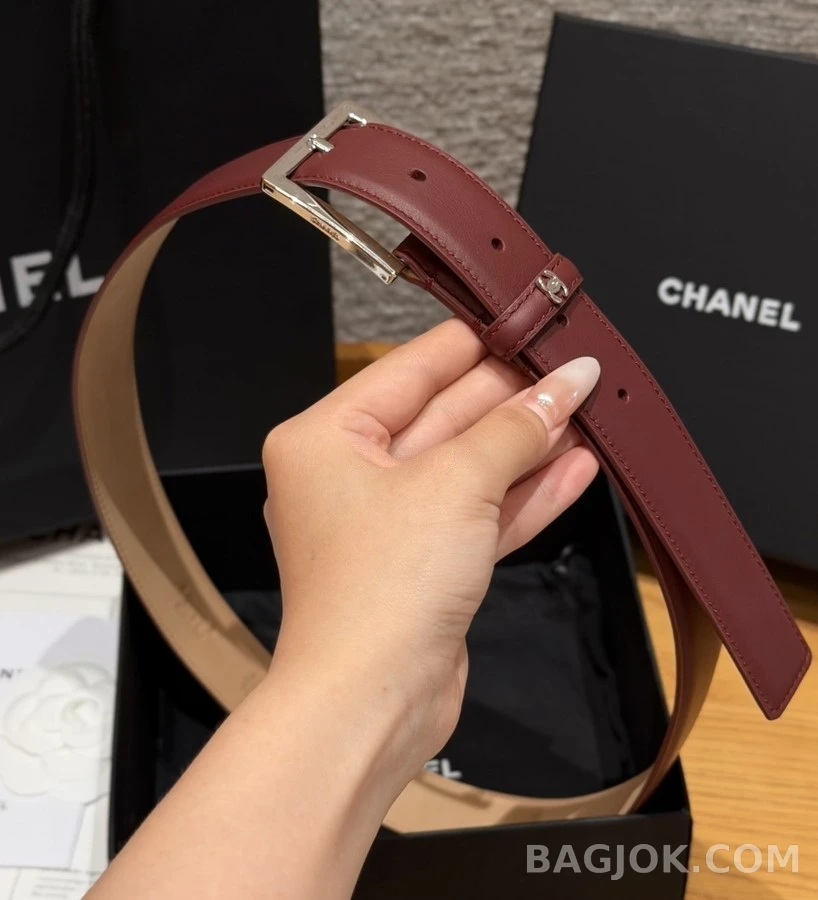 샤넬 샤넬 로고 레더 벨트 상세 이미지