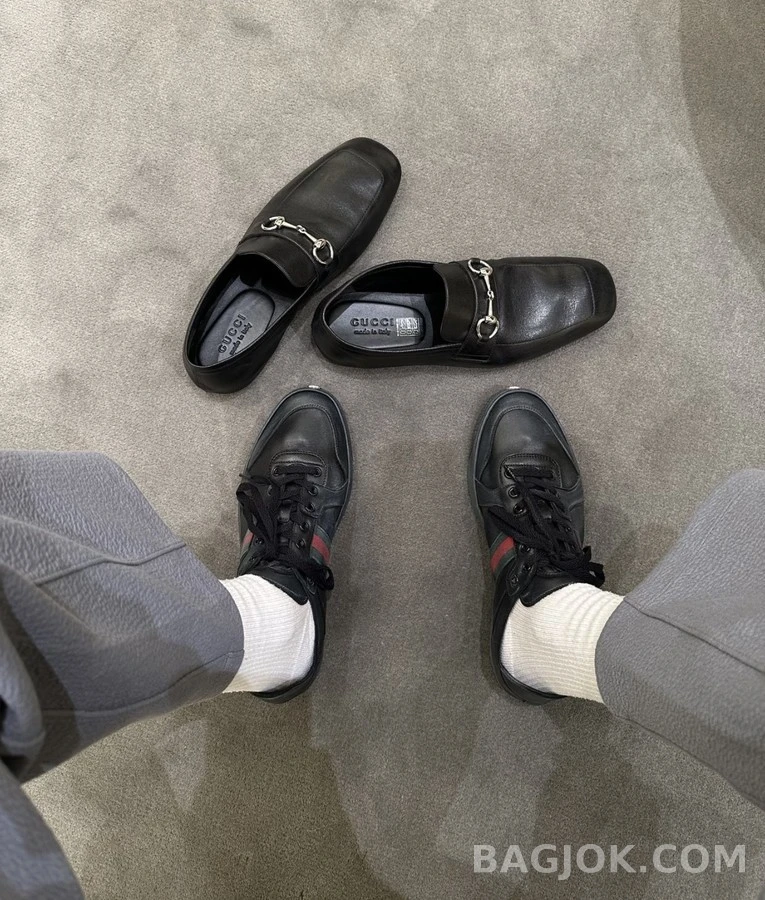 구찌 구찌 웹 스트라이프 로우탑 스니커즈 상세 이미지