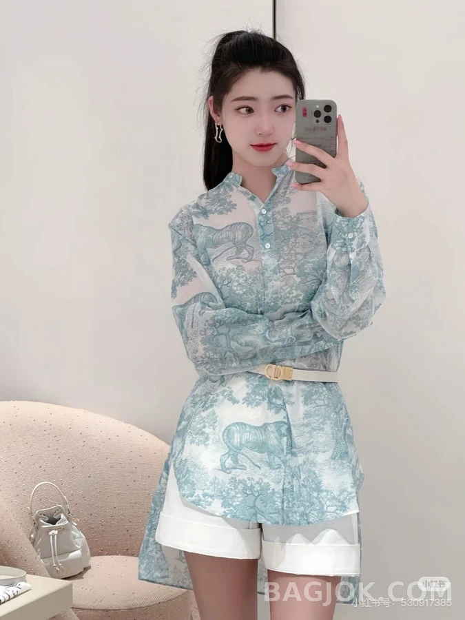 디올 디올 애니멀 프린트 셔츠 상세 이미지