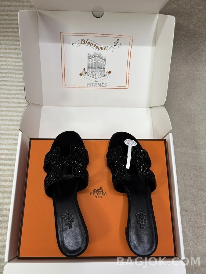 에르메스 에르메스 H 로고 크리스탈 샌들 상세 이미지
