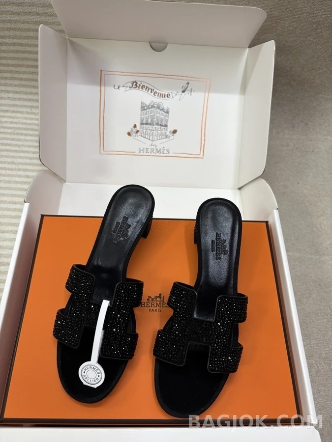 에르메스 에르메스 H 로고 크리스탈 샌들 상세 이미지