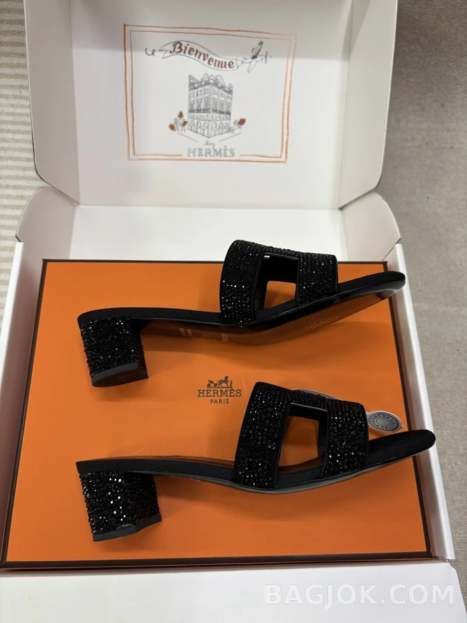 에르메스 에르메스 H 로고 크리스탈 샌들 상세 이미지