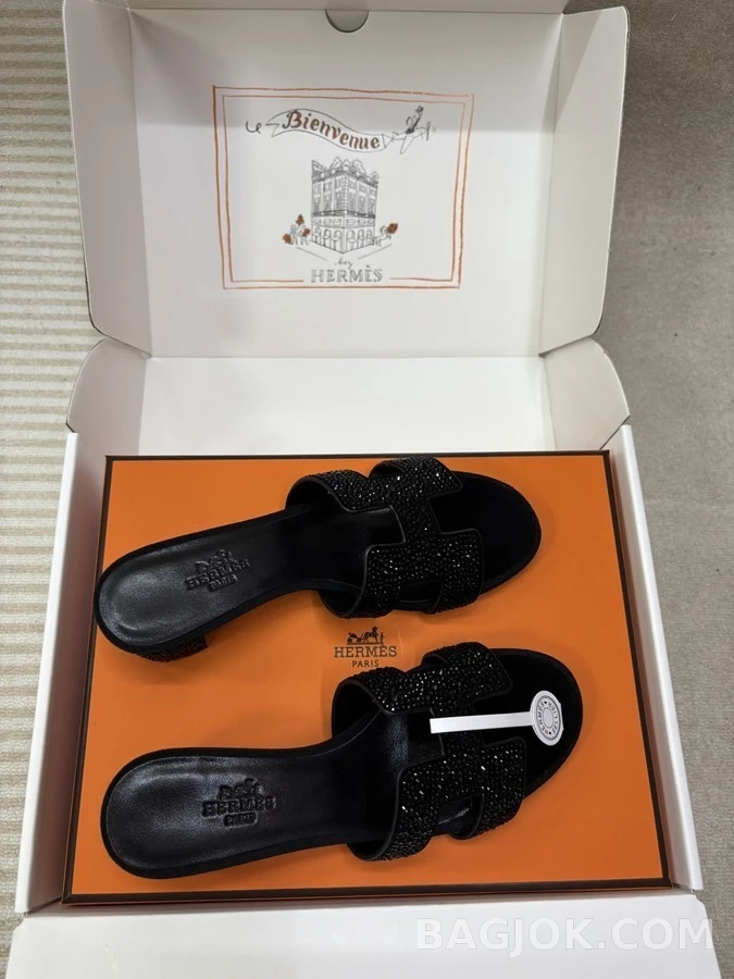 에르메스 에르메스 H 로고 크리스탈 샌들 상세 이미지