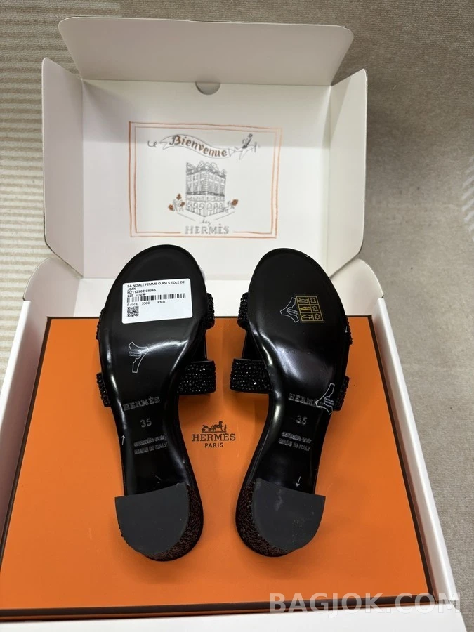 에르메스 에르메스 H 로고 크리스탈 샌들 상세 이미지
