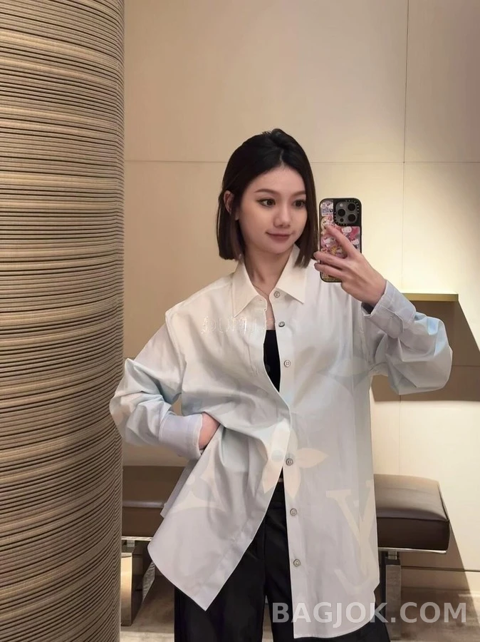 루이비통 루이비통 모노그램 프린트 셔츠 상세 이미지