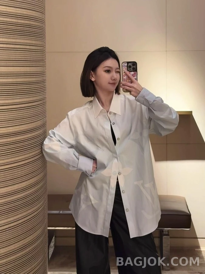 루이비통 루이비통 모노그램 프린트 셔츠 상세 이미지