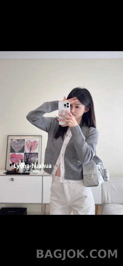 샤넬 샤넬 페이크 레이어드 울 가디건 상세 이미지