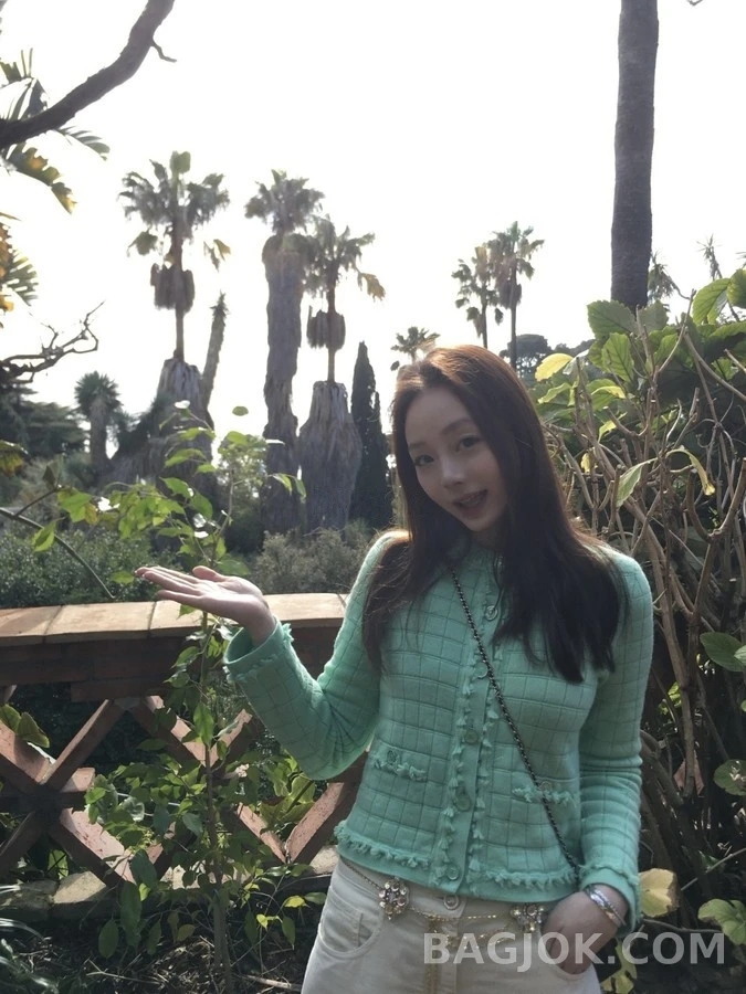 샤넬 샤넬 격자무늬 프린지 가디건 상세 이미지