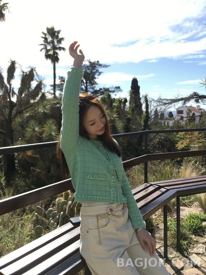 샤넬 샤넬 격자무늬 프린지 가디건 상세 이미지