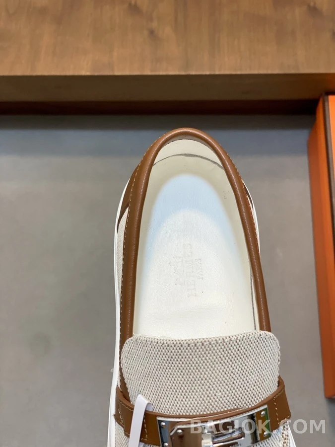 에르메스 에르메스 캔버스 레더 로퍼 상세 이미지