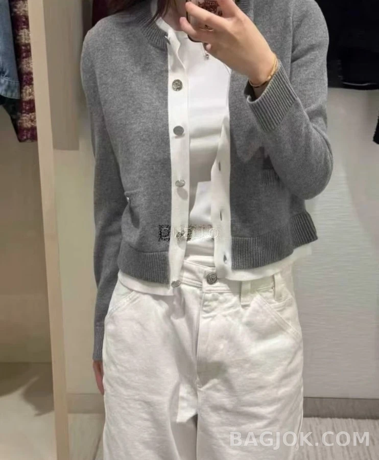 샤넬 샤넬 더블C 배색 페이크 투피스 가디건 상세 이미지
