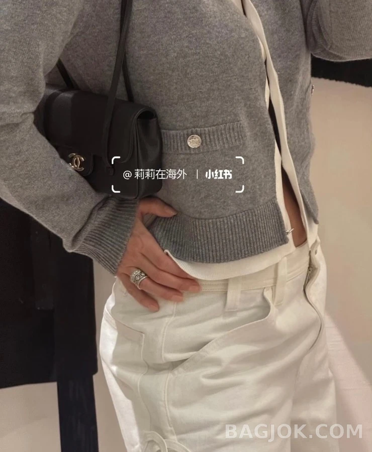 샤넬 샤넬 더블C 배색 페이크 투피스 가디건 상세 이미지