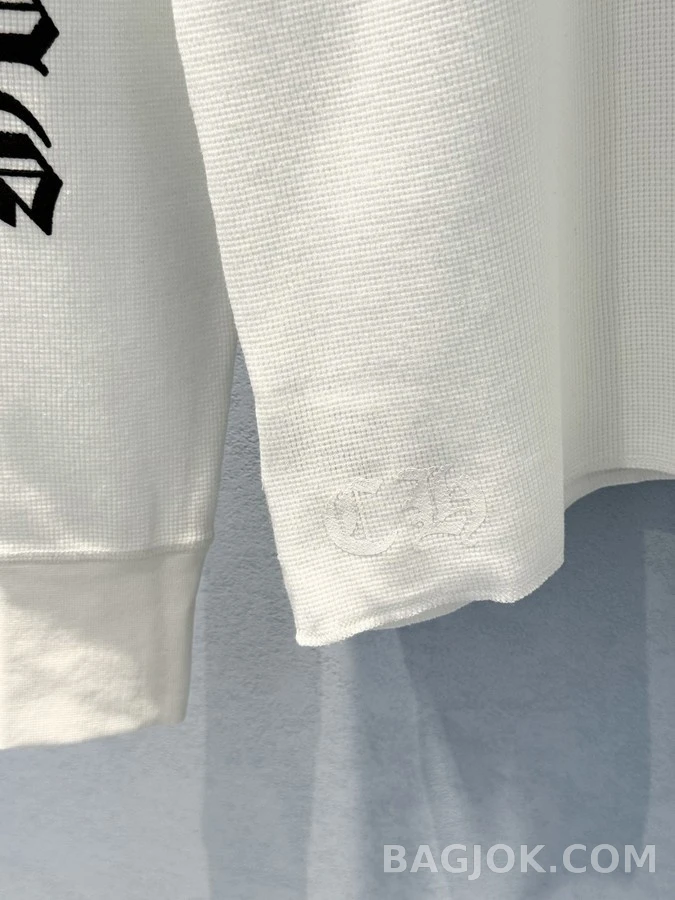 크롬하츠 크롬하츠 고딕 레터링 와플 긴팔 티셔츠 상세 이미지