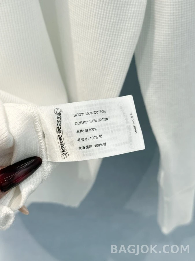 크롬하츠 크롬하츠 고딕 레터링 와플 긴팔 티셔츠 상세 이미지