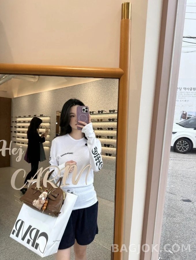크롬하츠 크롬하츠 고딕 레터링 와플 긴팔 티셔츠 상세 이미지