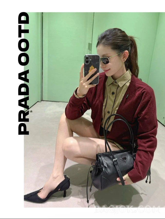프라다 프라다 견장 포켓 셔츠 상세 이미지