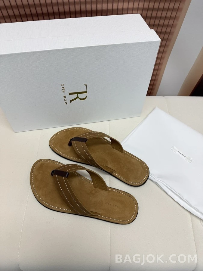 더로우 더로우 스웨이드 레더 플립플랍 상세 이미지