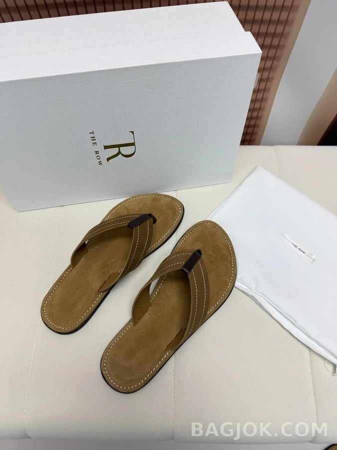 더로우 더로우 스웨이드 레더 플립플랍 상세 이미지